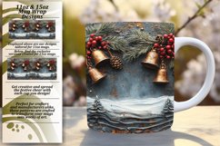 Happy 15oz Mug Wrap Png Template , Christmas Product Image 1