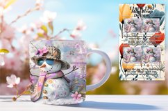 Festive Snowman Sublimation Mug Wrap 11oz/15oz Winter Product Image 1