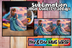 Radiant evenings 11oz 15oz sublimation wrap, Women Product Image 1