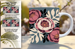 GREAT GIFT: 11oz Mug Wrap PNG , Flowers Product Image 1