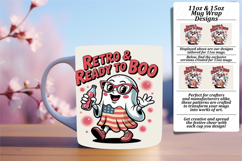 Stunning 15oz Mug Wrap Png Template , Funny Ghost Product Image 1