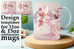 Floral Oasis: Sublimation Splash Mug Wrap 11oz 15oz Product Image 1