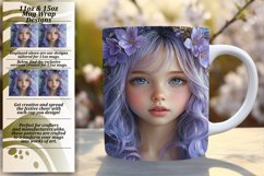 Lovely 15oz Mug Wrap Png Design , Fairy Product Image 1