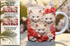 Mesmerizing 3D Cat Magic: Glossy Mug Wrap Artistry Product Image 1