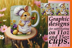 Vibrant 3D Easter Bunny Mug Design 11oz Product Image 1
