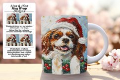 Christmas Mug Wrap Sublimation Winter Peeking Dog Art 11oz Product Image 1