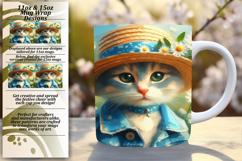 Flawless 11oz Mug Wrap Png Artwork , Cute Cat Product Image 1