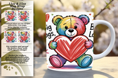 Fancy 11oz Mug Wrap Png Design , Valentines Day Product Image 1