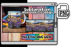 Elegant 3D Stained Glass Mug Wrap Design 11oz/15oz Product Image 1