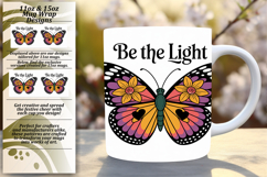 Sassy 15oz Mug Wrap Png Template , Butterfly Product Image 1