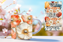 Bright 11oz Mug Wrap Png Artwork , 3D Flower Product Image 1