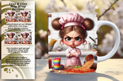 Dynamic 11oz Mug Wrap Png Template , Girl Grumpy Product Image 1