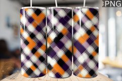 Halloween Plaid Pattern Tumbler Wrap - High Quality 300 Dpi Product Image 1