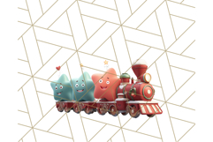 Christmas Train Ride PNG Clipart with Yeti and Elves Product Image 5