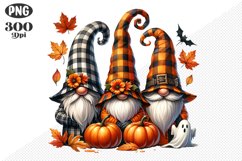 Halloween Gnomes Sublimation - Clipart PNG Design Product Image 1
