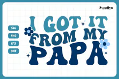 Funny Boy Toddler T-shirt Quotes SVG | I Got It From My Papa Product Image 3