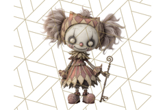 Creepy Dolls Clipart PNG Haunted Toy Characters Product Image 5