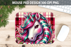 Christmas Unicorn Mouse Pad Sublimation - Animal PNG Desig Product Image 1