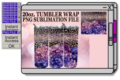 Shimmering Glitter &amp; Blossom Bouquet Tumbler Patterns - Product Image 1