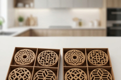 Laser Cut Coaster Bundle with Box Geometric and Playing Card Product Image 9