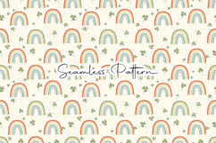 Boho Rainbow Clover Seamless Art - Leprechaun &amp; Clovers Product Image 1