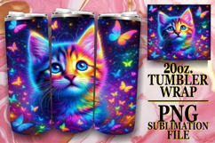 Blissful love 20oz tumbler wrap, Cat Product Image 1