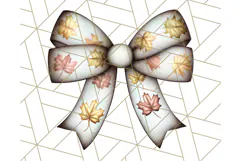 Fall Bow Clipart, Autumn Hair Bows PNG, Fall Ribbon Png Product Image 5