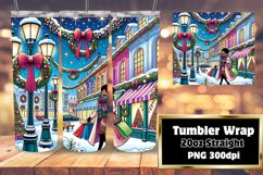 Afro Holiday Warmth Tumbler Sleeve 20oz PNG Product Image 1