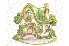 Pastel Fairy Garden Clipart, Cute Fairies &amp; Toadstools PNG Product Image 26