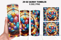 Skinny Tumbler 20oz Wrap Design, Easter Tumbler PNG Design Product Image 1