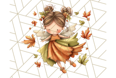 Fall Fairy Clipart PNG, Autumn Fairy People With Wings Product Image 5