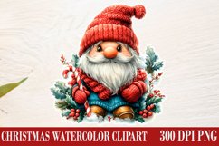 Christmas Gnome Clipart, Winter Clipart Product Image 1