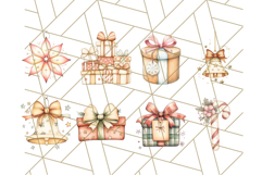 Vintage Christmas Ornaments and Presents PNG Holiday Clipart Product Image 5