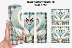 Swan Skinny Tumbler 20oz Wrap Design, Animal Tumbler Wrap Product Image 1