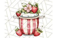 Cottagecore Strawberry Kitchen PNG Clipart, Retro Fruit Png Product Image 5