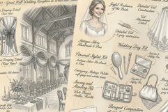 Ephemera Wedding Junk Journal Pages - Junk Journal Pack Product Image 5