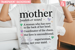 Mother's Day PNG,Faux Yarn Mother's Day png,She is Mom PNG Product Image 3
