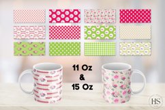 12 Shabby Chic Flowers Mug Sublimation PNG Bundle, Mug Wrap Product Image 2