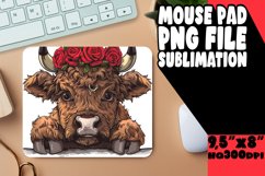 Farmyard Friend Mouse Pad Cute Peekaboo Cow Product Image 1