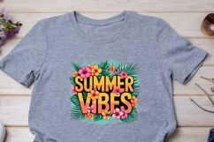 Boho Chic Summer Vibes PNG with Flowers Product Image 4