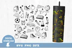 Back to School Tumbler design svg. Tumbler designs teacher Product Image 2