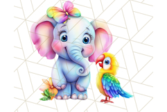 Cute Animal Friends Clipart PNG, Bright Spring Animal Duos Product Image 5