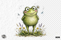 Summer Whimsical Frog PNG Clipart Product Image 1