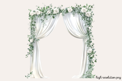 White Wedding Watercolor Clipart Bundle PNG Product Image 18