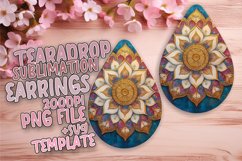 Gorgeous Teardrop Earrings Design Art , Mandala Product Image 1