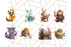 Forest Alchemist Animals Clipart PNG, Fall Animal Png Product Image 5