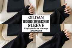 Gildan 18000 Red Sleeve Sweatshirt Mockup Product Image 1