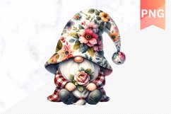Floral Gnome Sublimation - Clipart PNG Bundle Product Image 4