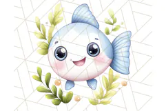 Under the Sea Nursery Clipart, Ocean Animals PNG Product Image 5