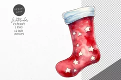 Christmas clipart, Stoking clipart, Winter clipart Product Image 1